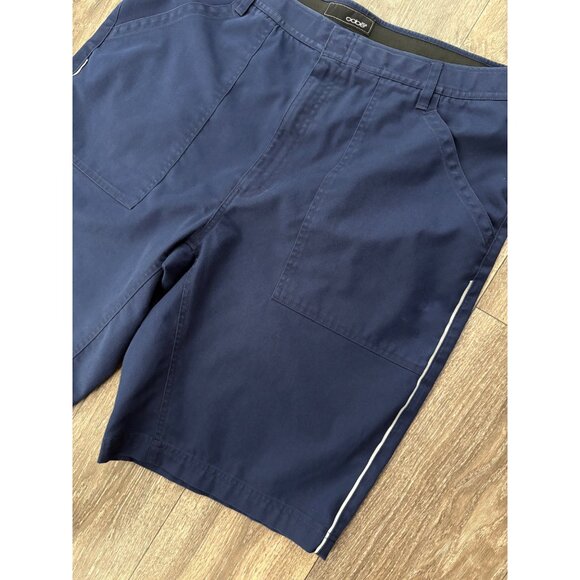Oobe Shorts Men's Size 38 11" Navy Blue Performance Chino Workwear Casual Pocket - Picture 2 of 9